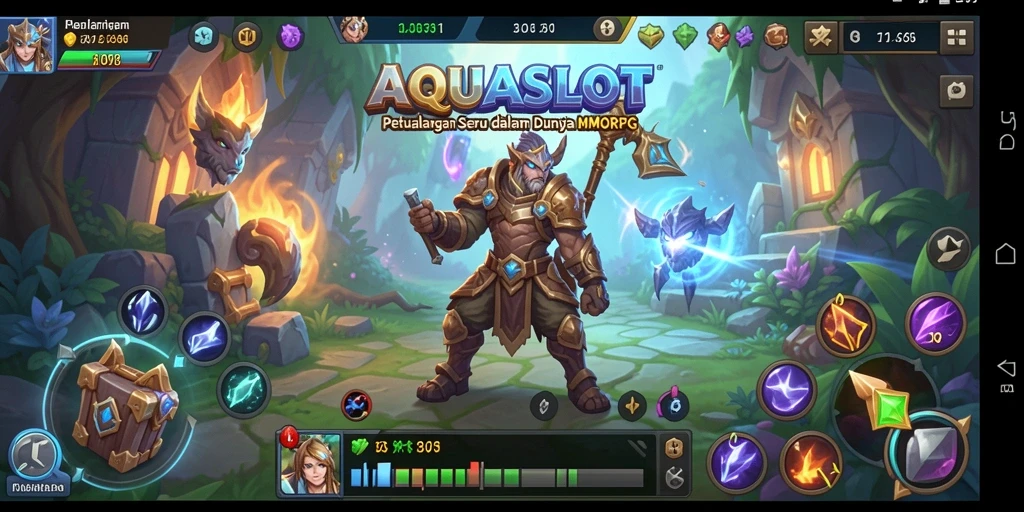 Tampilan gameplay AQUASLOT yang menarik dalam dunia MMORPG.