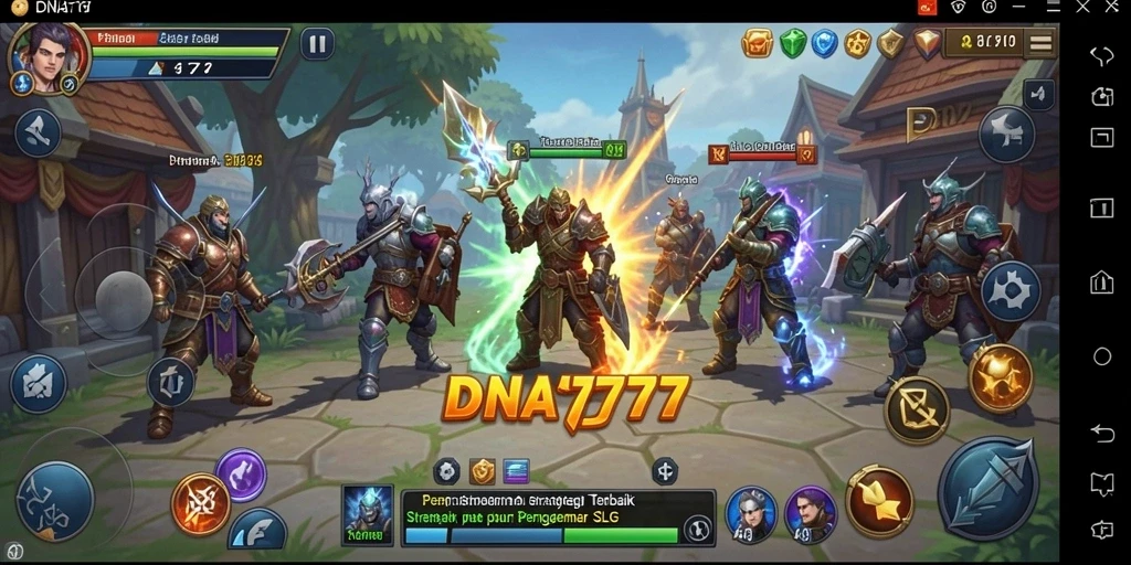 Tampilan gameplay menarik dari DNA777 dalam pertempuran strategis.
