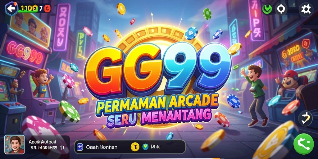 Screenshot utama GG999 menampilkan gameplay arcade yang sangat mendebarkan.
