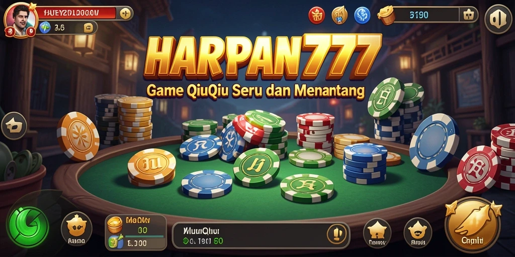 Tampilan gameplay HARAPAN777 yang seru dalam permainan QiuQiu.