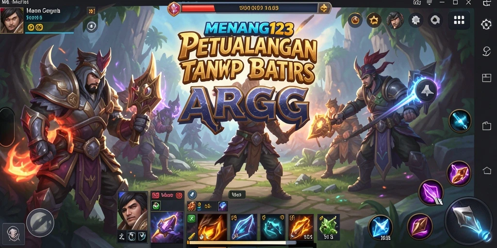 Tampilan gameplay seru dalam MENANG123 dengan pertarungan epik dan dunia luas.