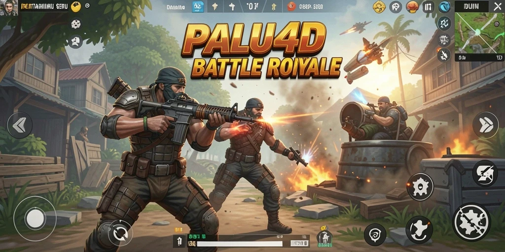 Tampilan gameplay seru PALU4D dalam pertarungan Battle Royale.