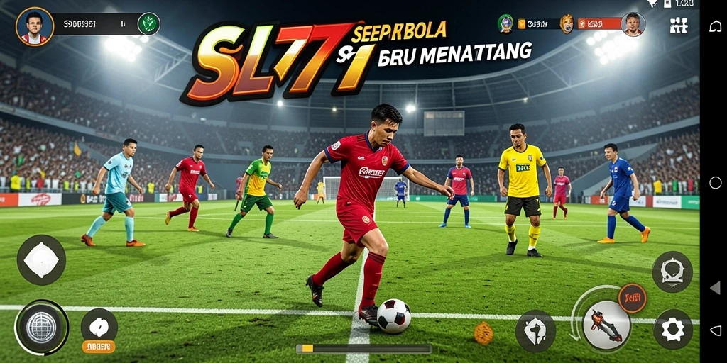 Tangkapan layar menunjukkan momen seru dalam permainan sepak bola.