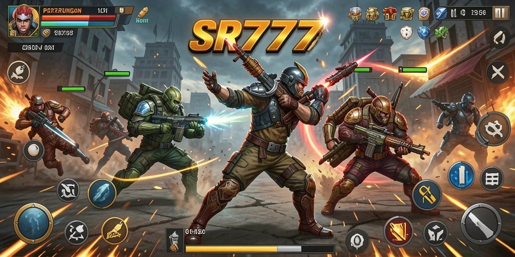 Tampilan gameplay SR777 yang penuh aksi dan seru.