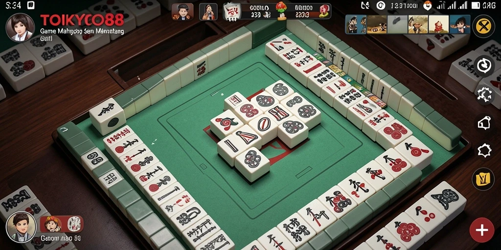 Tangkapan layar dari gameplay TOKYO88 yang menampilkan aksi Mahjong yang mendebarkan.
